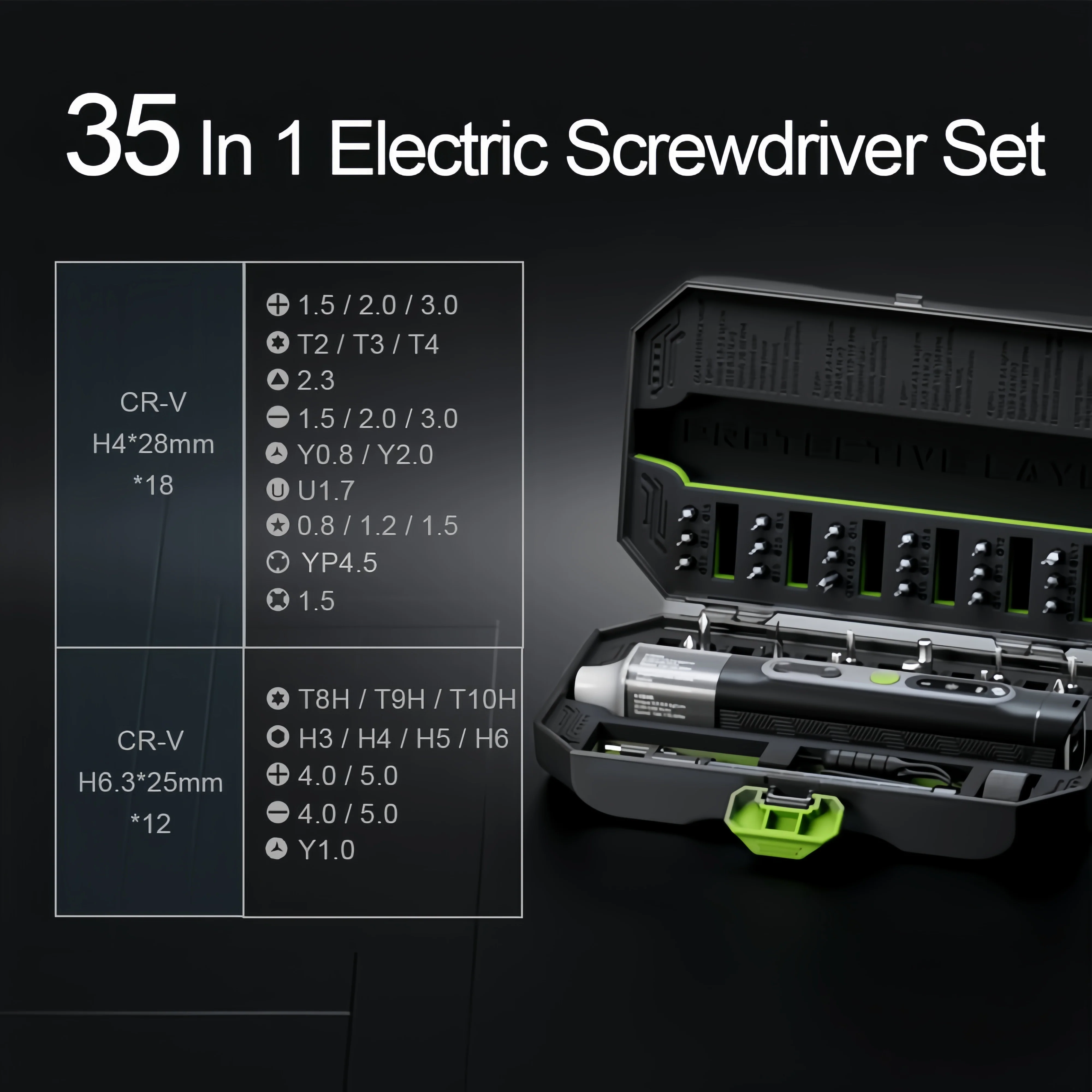 Hanboost 35 In 1 Precision Electric Screwdriver Set for PC, Phone, Camera, Laptop, Watch, and Drone Repairs - Image 3