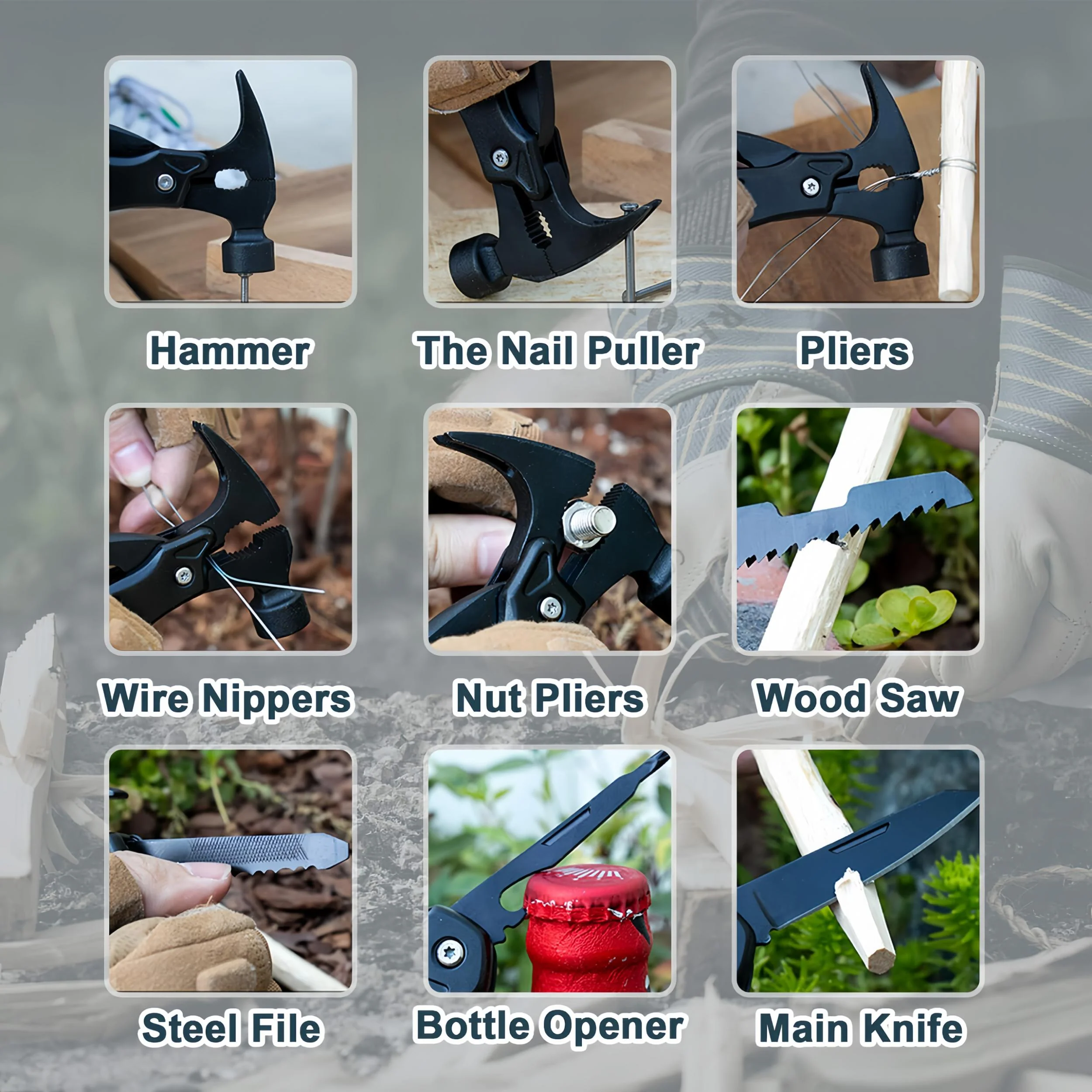 MakerJoy H1 Multi Tool Hammer 12 in 1 with Safety Lock - Image 6