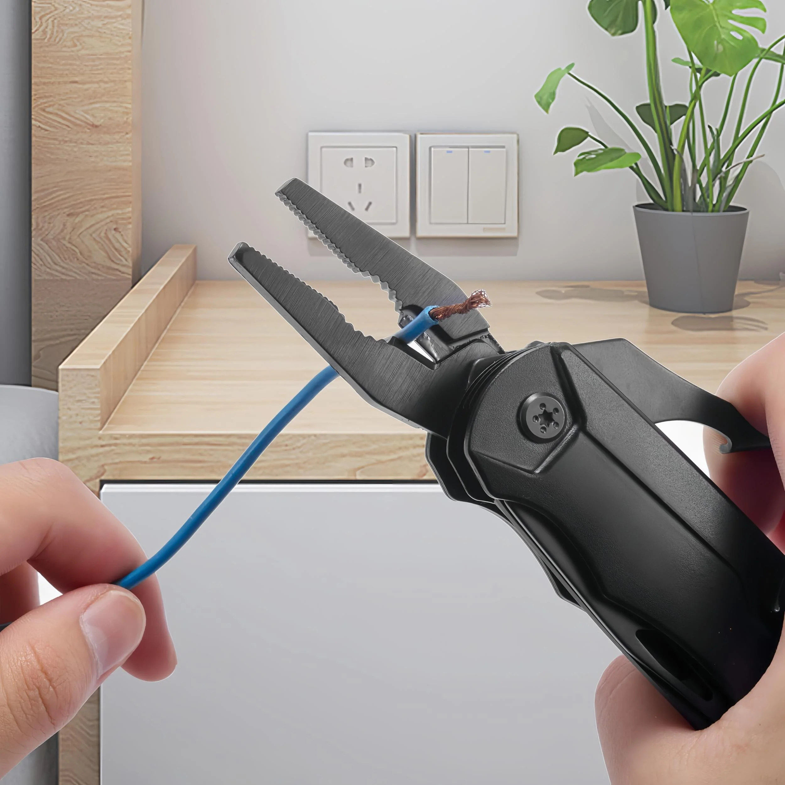 MakerJoy 19 In 1 Multitool Wrench with Wire Cutter for Outdoor Camping - Image 8