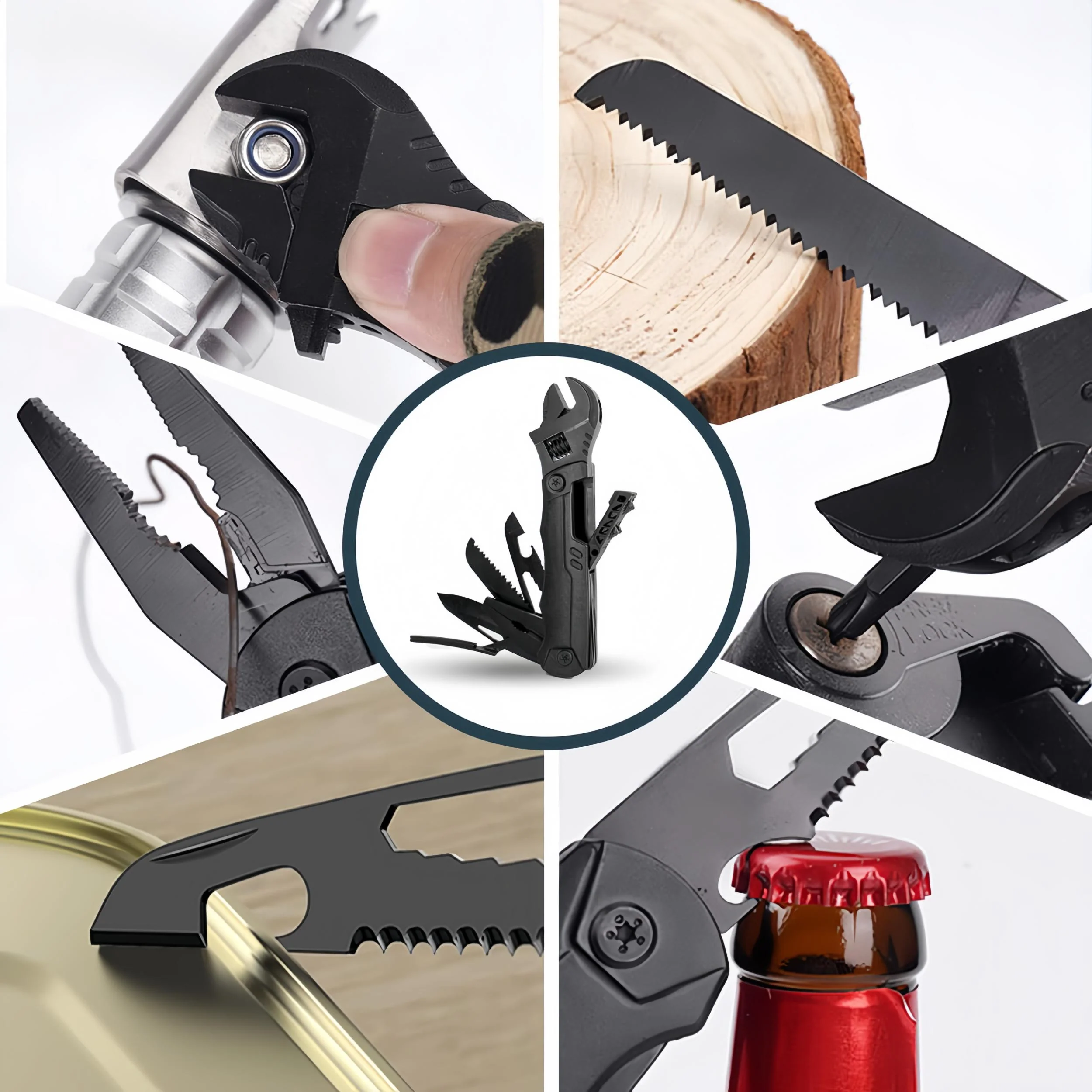 MakerJoy 19 In 1 Multitool Wrench with Wire Cutter for Outdoor Camping - Image 9