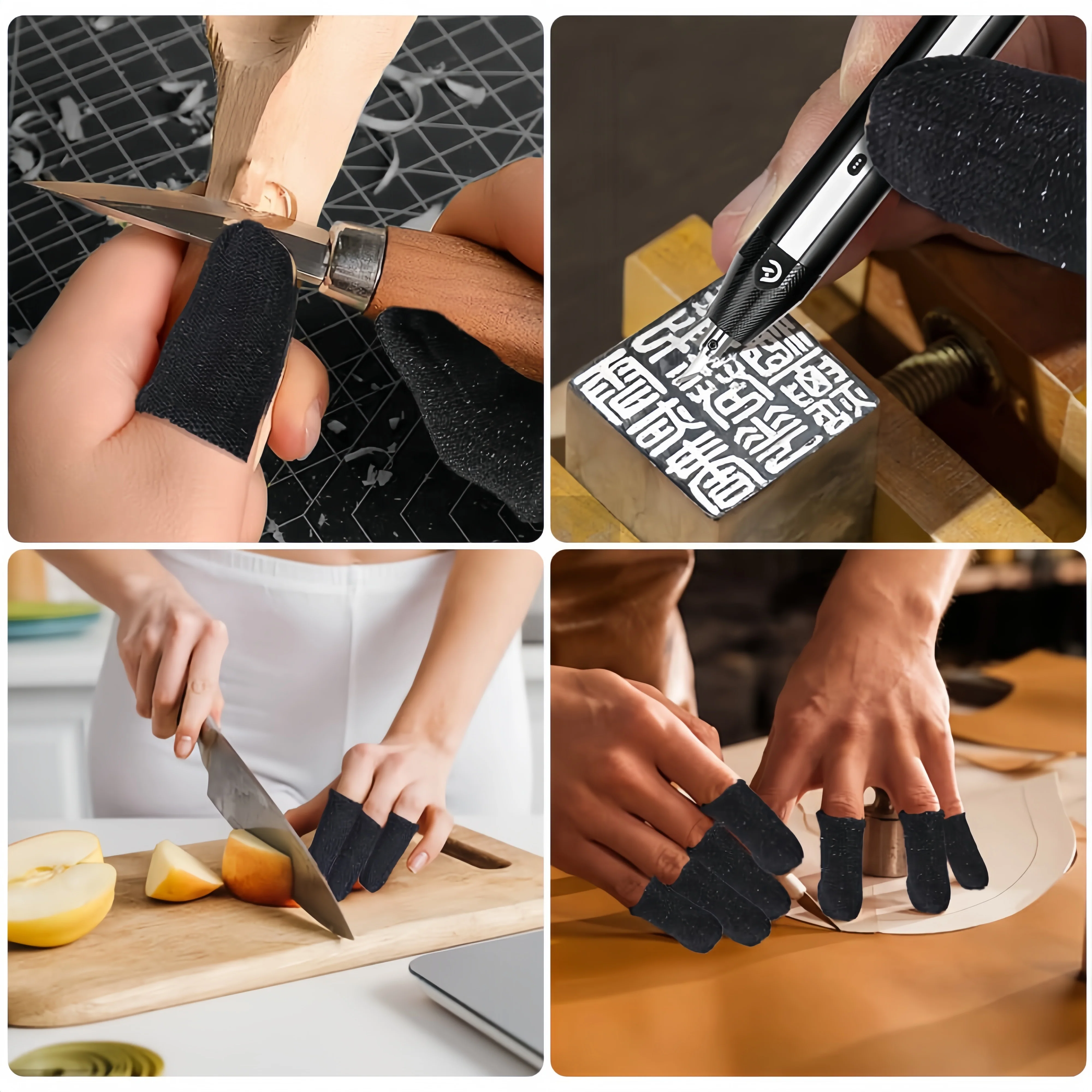 MakerJoy Cut Resistant Finger Sleeve Protectors for Cutting Task - Image 4